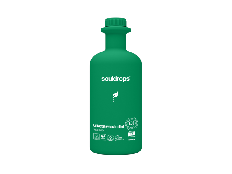 Souldrops biolagunev värskuse lõhnaga riidepesuvahend värvilisele ja valgele pesule SEADROP 1300ml