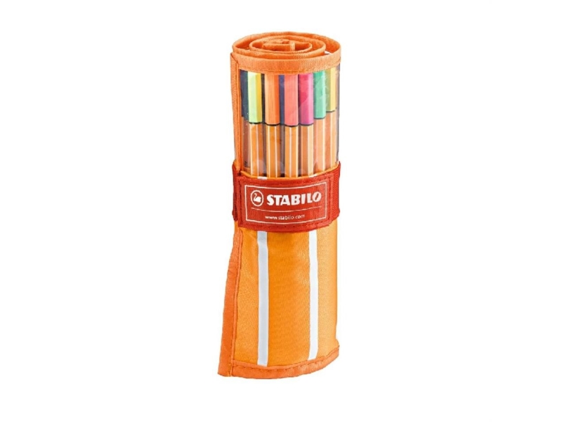 Stabilo Point 88 tindipliiats 30 värvi rullikeeratavas kotis
