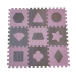 BabyDan pusle mängumatt Geometric Rose 9tk