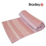 Bradley rannalina 90x170cm sile/frotee triibuline roosa