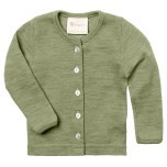Engel meriino väikelaste kardigan, sage green melange