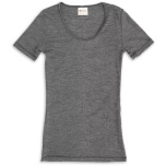 Engel naiste lühikeste varrukatega pluus meriinovil, slate