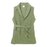 Engel naiste vanutatud meriinovilla vest, sage green melange