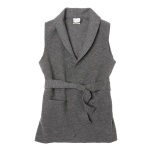 Engel naiste vanutatud meriinovilla vest, lava grey melange