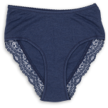 Engel pitsiga naiste aluspüksid vill-siid, meresinine