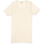 Engel naiste lühikeste varrukatega pluus vill-siid, natural