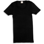 Engel naiste lühikeste varrukatega pluus vill-siid, must