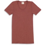 Engel lühikeste varrukatega pluus vill-siid, copper