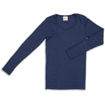 Engel pikkade varrukatega pluus vill-siid, meresinine