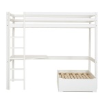 Hoppekids ECO Dream kõrge voodi+redel+nurgalaud+lounge moodul, jagatav 90x200cm valge
