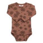 Joha meriinovillane bodi SNOWFLAKE BABY, cacao | LIMIT/AW24