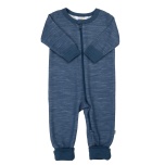 Joha meriinovill-bambus kombinesoon 2in1 foot GOOSE & PROPELLER, blue | AW25