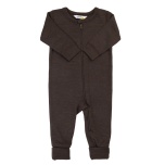 Joha siidivillane lukuga kombinesoon 2in1 foot, dark brown