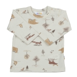 Joha meriinovillane pluus WOOD ANIMALS, light beige | AW24