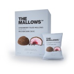 The Mallows maasikatäidisega vahukommid tumeda šokolaadiga 5x16g