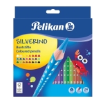 Pelikan värvipliiats 24 värvi Silverino kolmnurkne SOFT peenike