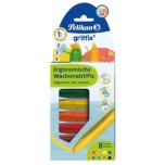 Pelikan vahakriidid Griffix 8 värvi, kolmnurksed