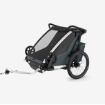 THULE Chariot Cross 2 double lastekäru kahele lapsele, Dark Slate