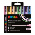 Uni POSCA marker PC5M, pastellvärvid 8 tk, 1,8-2,5mm