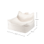 Cream White Beanbag Chair Dimensions W597263.png